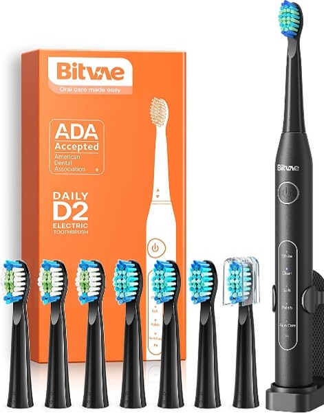 BV D2 Bundle BVD2 Bundle Toothbrush(2pcs) 8 heads + 2 holders+2 head caps - Image 1