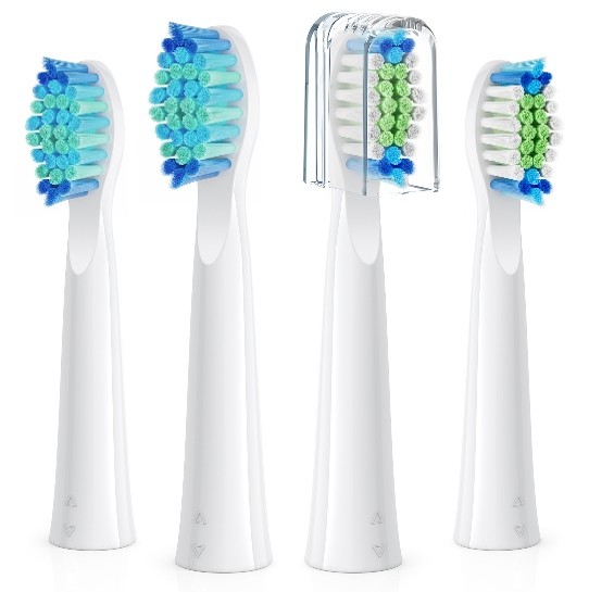 BV D2 Replacement heads Toothbrush Heads(4) +1 head cap - Image 1